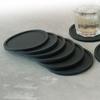 1PC 3.93inch Black Color Round Silicone Coaster Mat Soft Heat Resistant Rubber Drink Coaster Cup Pad Home Kitchen Accessories