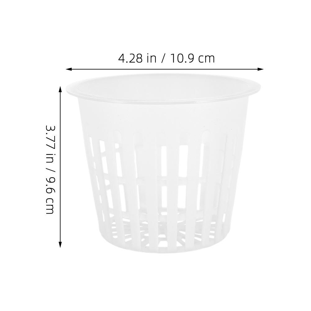15pcs Hydroponic Net Pots 4 Inch Water Culture Growing Basket For Vegetables Herbs Plastic Mesh Plant Pots Hydroponics System