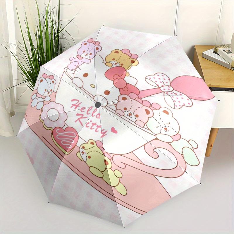 

Sanrio Hello Kitty & Colorful Bear Automatic 3-Fold Umbrella Design, Cute Cartoon Pattern, Portable Outdoor Umbrella, Perfect, Holiday Gift for Disney