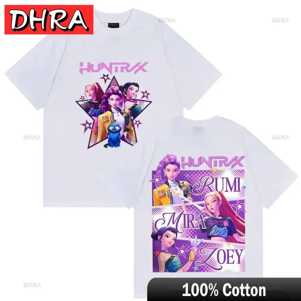 Cute K-pop Demon Hunters Rumi Mira Zpey Film Graphic T-Shirt Men Women Harajuku Y2k Tops Fashion Casual Sweatshirt Unisex Tees