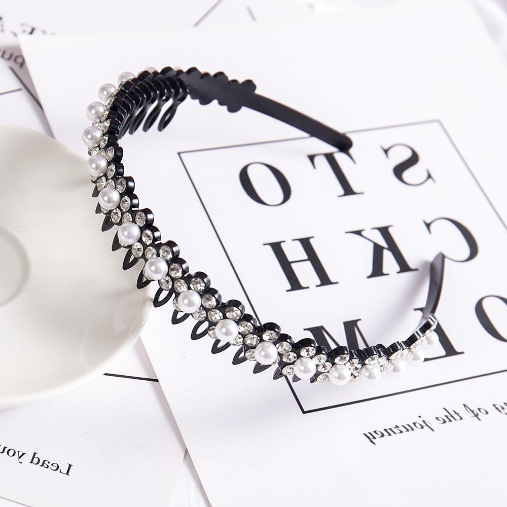 Double Layer Bands Clip Hairbands Fashion Plastic Braided Headband Punk New Knitting Womens Headwear Hair Accessories Pearl