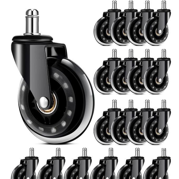 Transparent Office Chair Caster Wheels