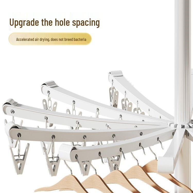 Foldable Double-Pole Baby Clothes Drying Rack for Home and Balcony Use