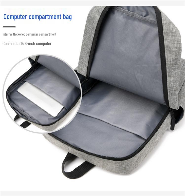 Unisex Fashion Backpack – Printed Logo, Simple Design, Fits Laptops