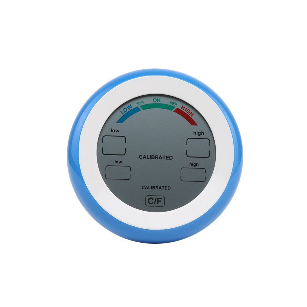 

Цифровой термометр-гигрометр, измеритель температуры и влажности °C/°F, макс. и мин. значение, дисплей тенденции, мини-измеритель температуры и влажности синий