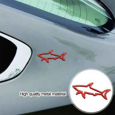 Car Styling 3d Metal Sticker Fish Shark Emblem Badge Logo Interior Car Automobile Decals Accessor Cap Motorcycle Decoration I0c6