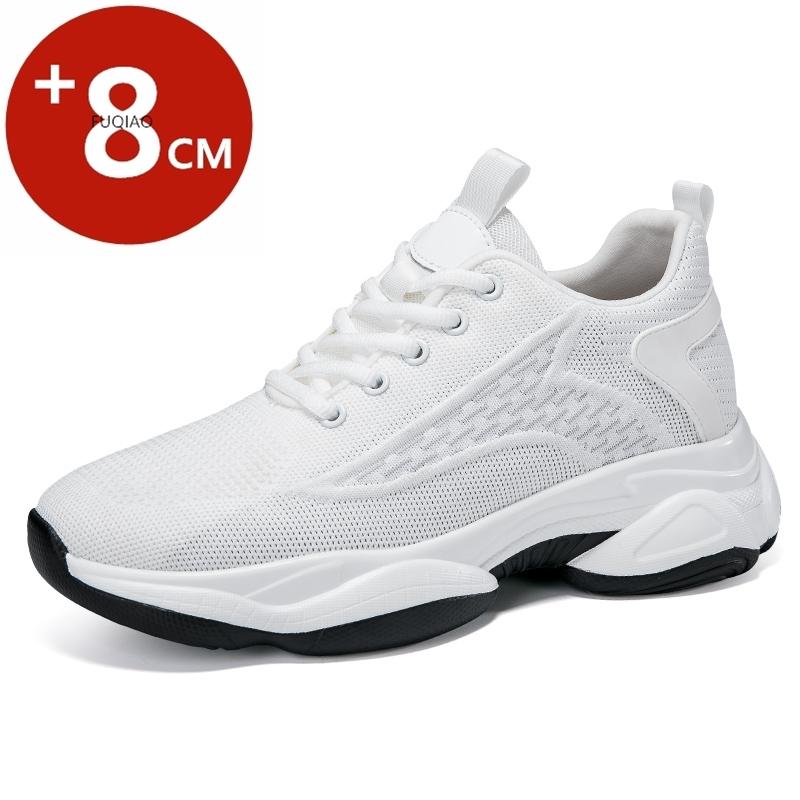 Comfortable Breathable Summer Elevator Sneakers Height Increasing Shoes for Man Insoles 8CM Hidden Heels Sports Inner Lift Shoes