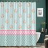Modern Girl Pink Bow Pattern Shower Curtain, Bathroom Curtain,Printed Polyester Home Decorative Curtain With Hooks
