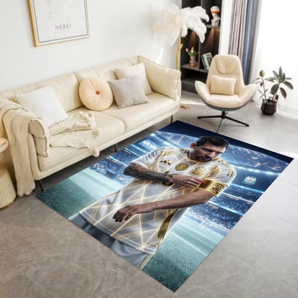 Lionel Messi World Cup Champion Floor Mat Suitable For Kitchen Dining Room Playrooms Hallway Antislip Carpet Office Home Decor Wedding Party Gift