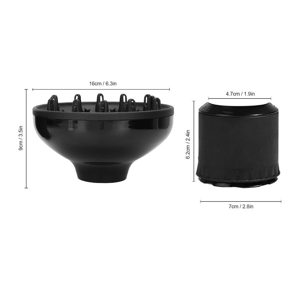 Black Color Blow Dryer Diffuser Volumizing Design Curly Hair Diffuser Home Use