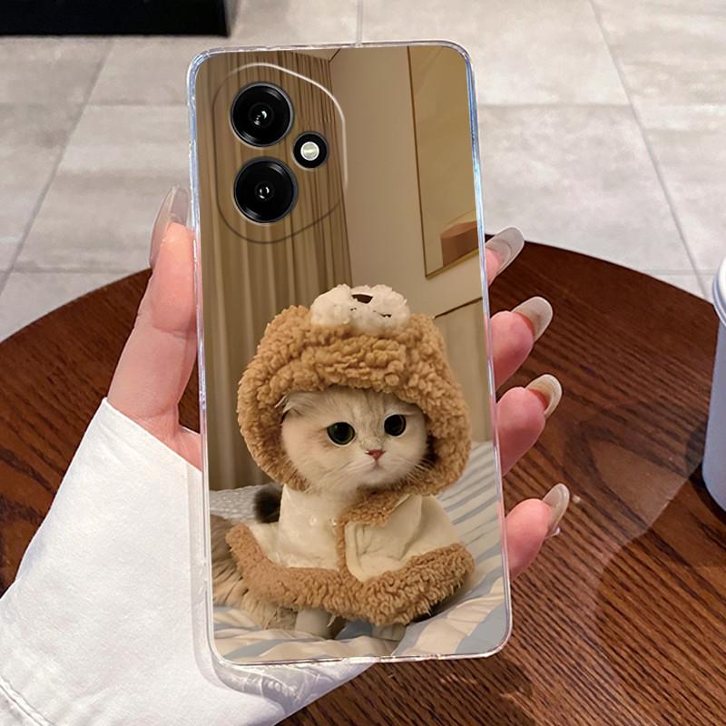 Gel-Hülle für Honor 400 Pro Honor400 Funda Honor 400 Lite Capa Klare Silikon-Weich-TPU-Rückseite Niedliche Katze Schutzhülle