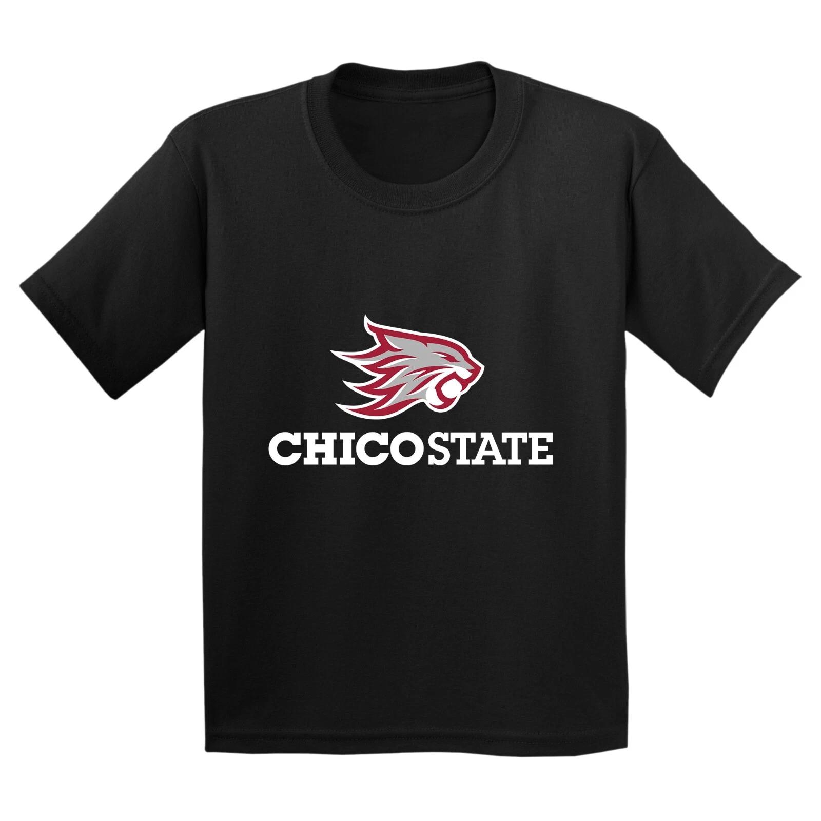 Chico State Wildcats Primary Logo Youth T-Shirt - Black XL