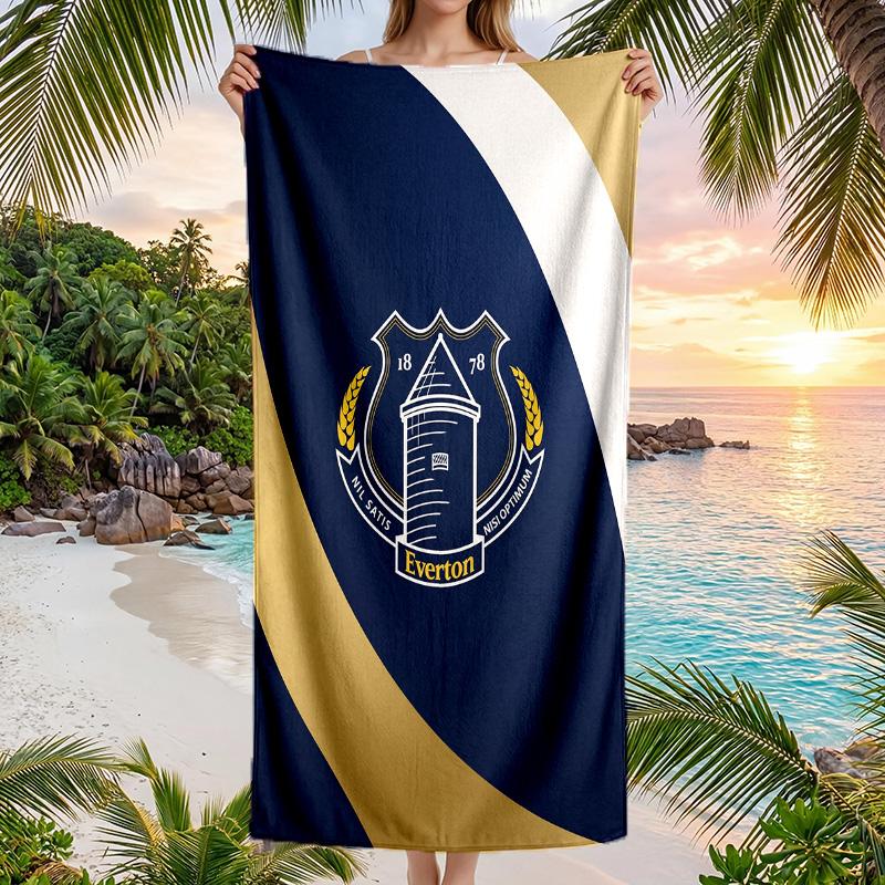 Everton Football Beach Towel Soft Microfiber Summer Towel Quick Dry Absorbent Towel for Beach Swimming Pool Travel