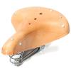 EnergyPower Leather Bicycle Saddle with Suspension Front Single Spring Rear Double Spring Genuine Cowhide Leather Full Grain Leather Cowhide Leather