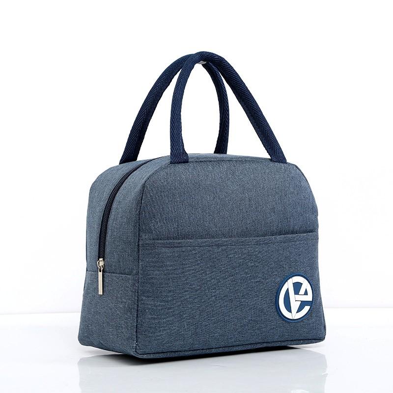 1pcs Zipper Thermal Lunch Dinner Bag Canvas Handbag Picnic Cooler Bag Breakfast Box School Children Lunch Storage Tote Food Bags
