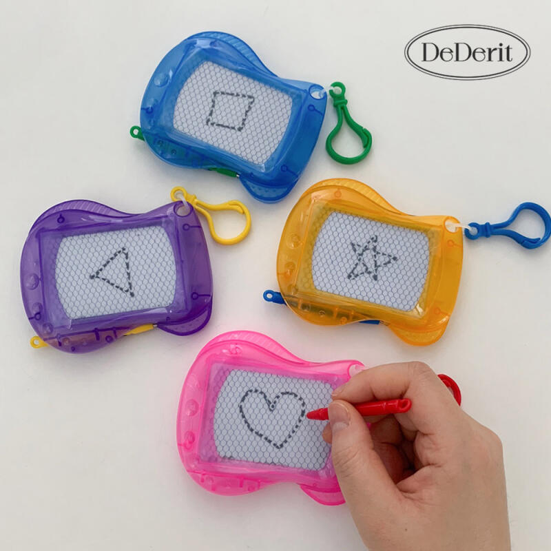 Magnetic Drawing Board Keychain Cute Keyring 01. Pink Drawing Board Keychain