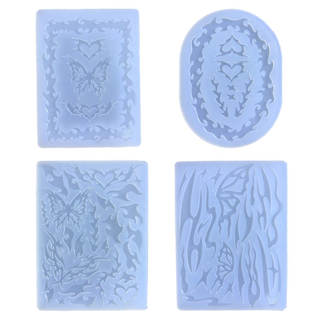 Butterfly Loves Flame Quicksand Silicone Mold Epoxy Resin Mold Pendant Photo Frame Edge Decoration Diy Craft Making