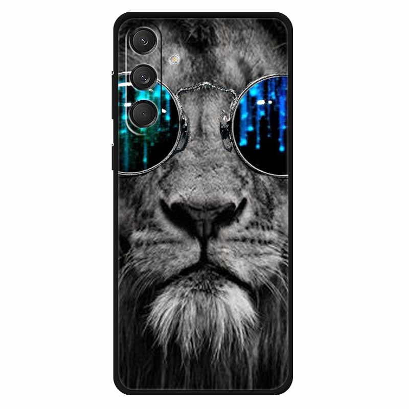 For Samsung M55 5G Case Soft Silicone Lovely Cat Fashion Phone Cover For Samsung Galaxy M55 Cases Bumper on for GalaxyM55 Lion