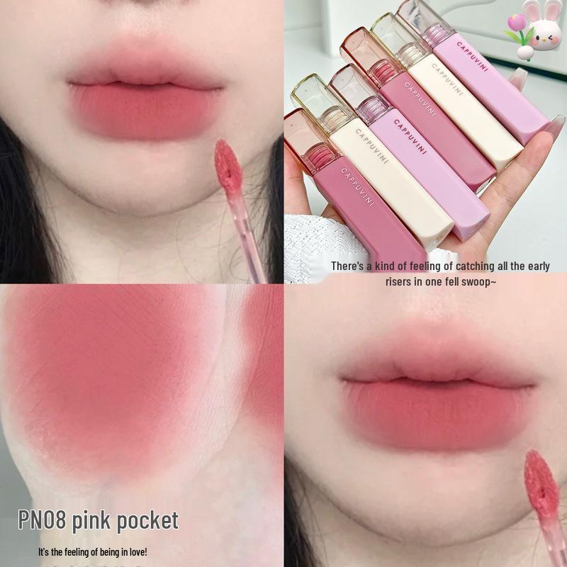 Cappuvin Art Velvet Matte Lipstick - Long-lasting, Waterproof, Non-fading, Non-stick.