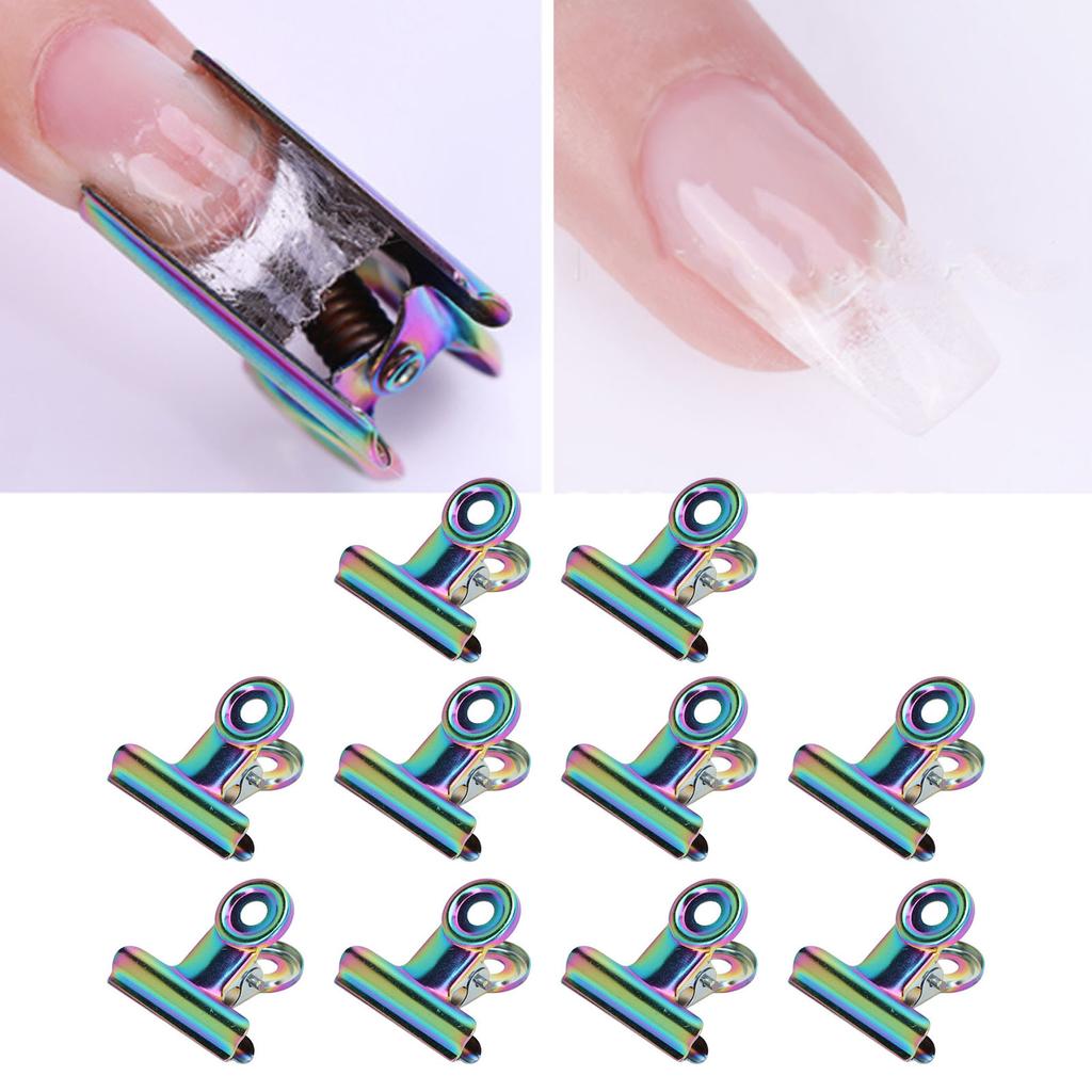 10 Stück Nagelspitzen-Clips Leicht Bunt Maniküre Verlängerungsclip Nagelkunstwerkzeug für DIY Maniküre Nagelkunst