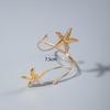 Boho Metal Starfish Cuff Bracelet Bangle For Women Punk Summer Beach Travel Open Adjustable Arm Bracelet Jewelry