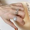 Fashionable Unique Design Butterfly Bow Shell Ring For Women Crafted From Durable Material Copper