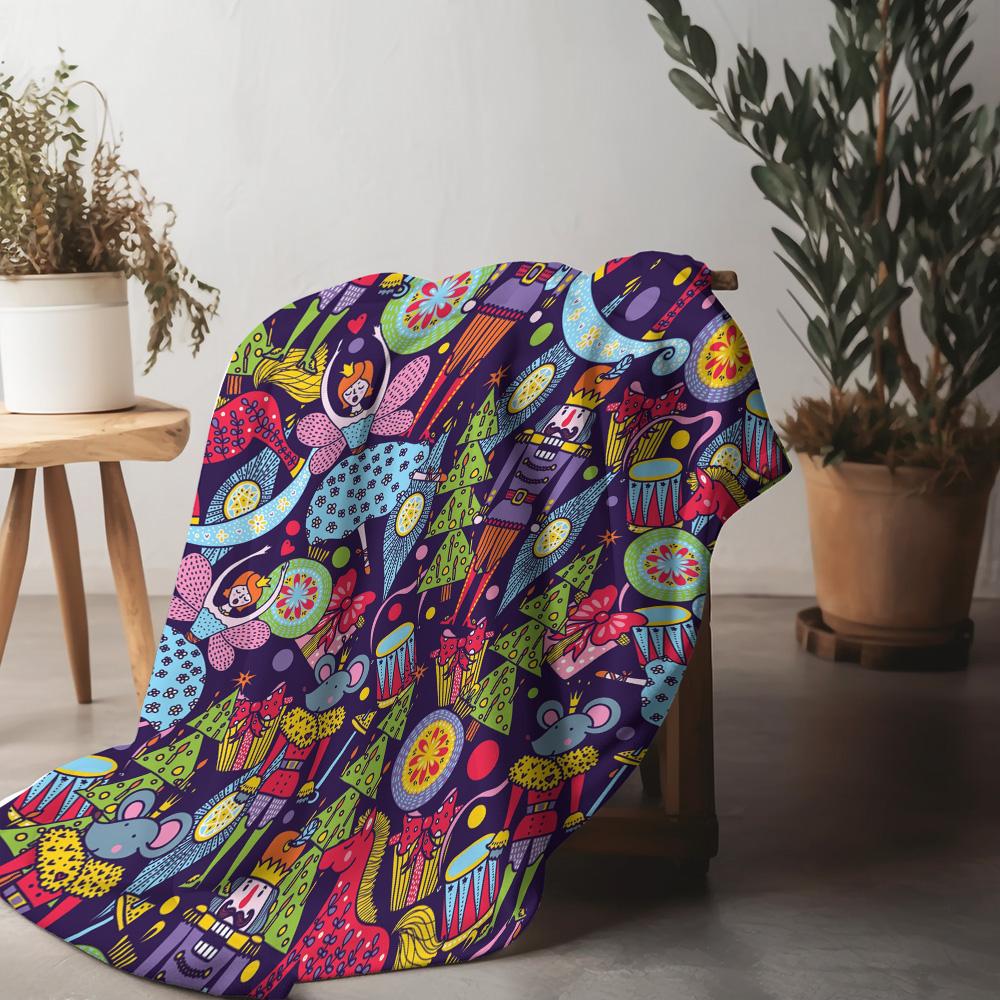 

Soft Throw Blanket Cozy Flannel Blanket Cute Patterned Blanket Decorative Bedspread Living Room Dorm Room Home Decor 75x90cm