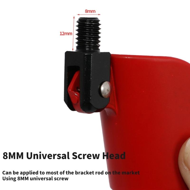 Aluminum Poles Holder Fishing Rod Rest Head Auto Rebounding Portable Rest Holder 8mm Thread Bracket Head Fishing Equipment