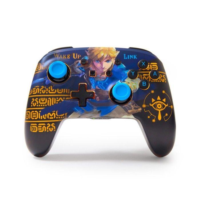 Manette Sans Fil PowerA Lumectra Wake Up Link Pour Nintendo Switch Noir Et Bleu