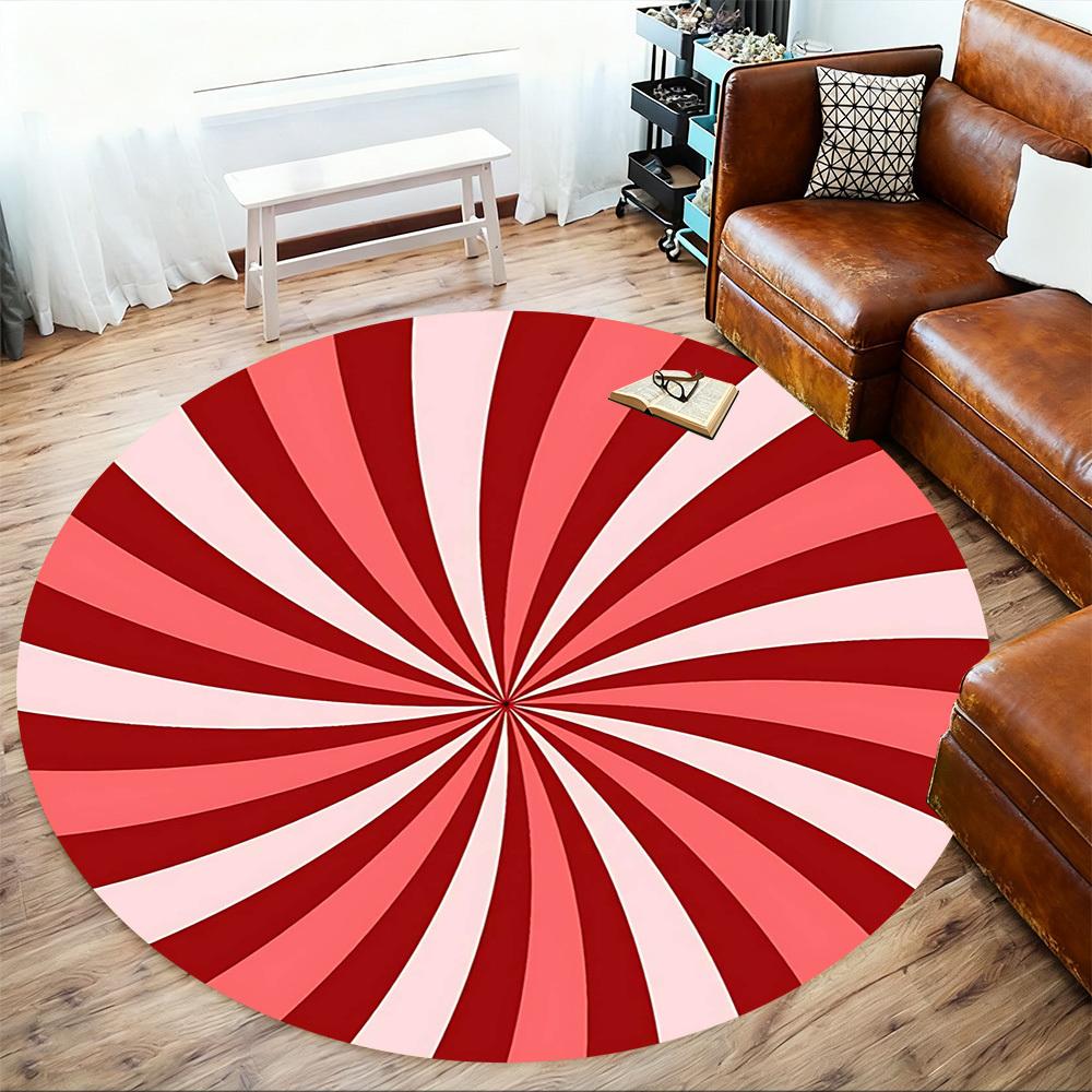 1pc circle pattern Round Chair mat Area Rug - Non-Slip, Floor Mat for Office, Bedroom, and Indoor Decor -1002292