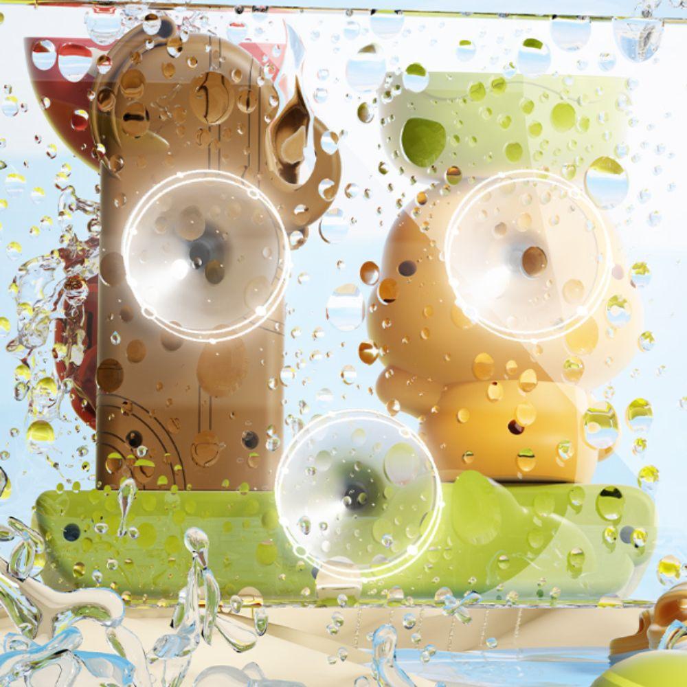 Wall Suction Cup Baby Spin Top Bath Toys Duck&Lion Baby Shower Toy  Bathtub