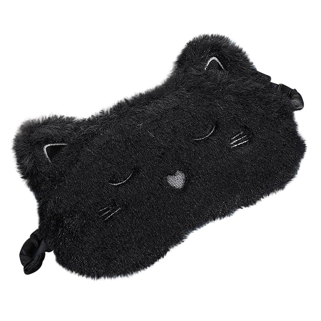 3D Cute Breathable Eye Mask Made from Natural Silk and Plush