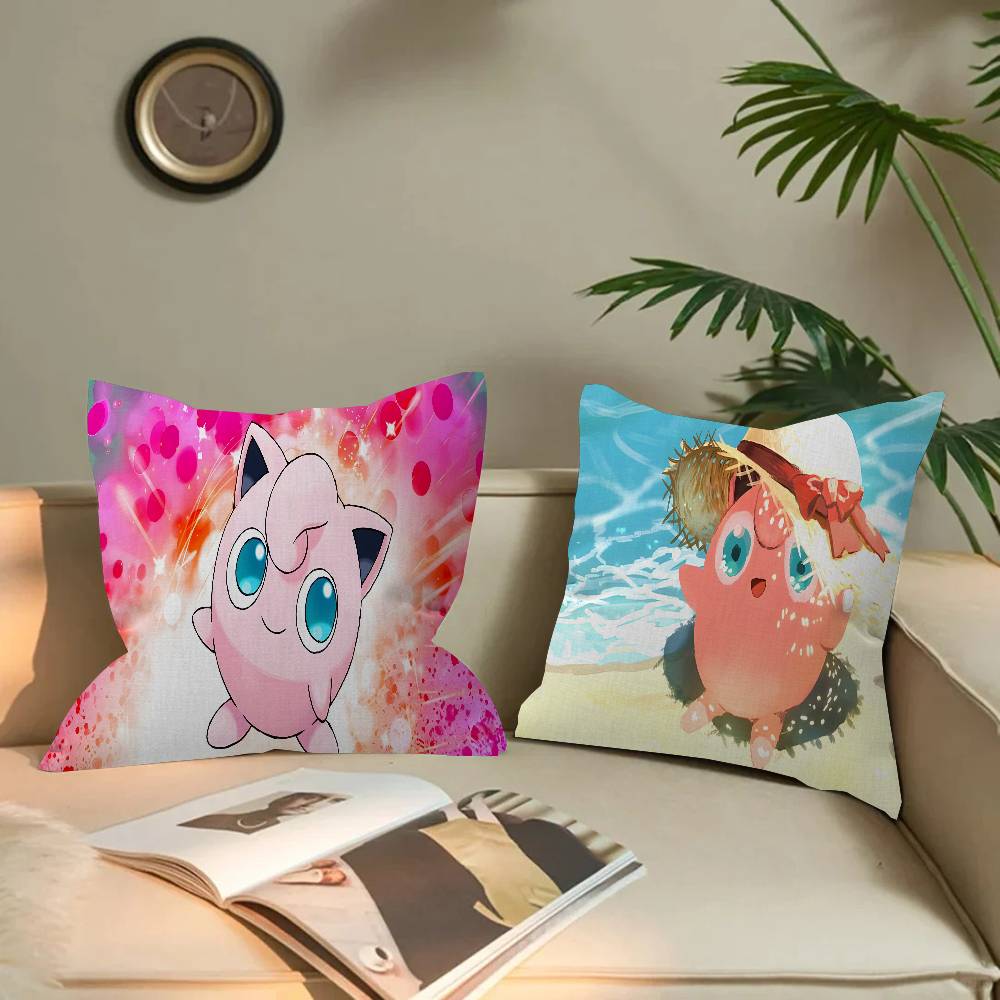 P-pokemon Jigglypuff Pillow Gifts Home Office Furnishings Bedroom Sofa Car Cushion Cover Case 45x45cm