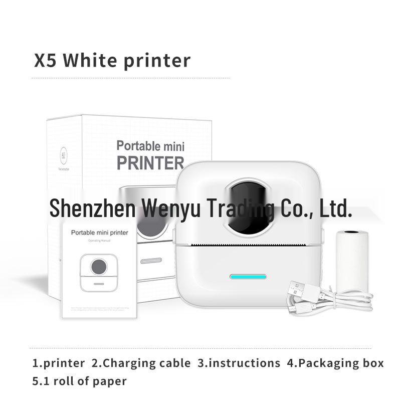 Portable Bluetooth Mini Thermal Printer: Inkless Label & Photo Printer for Students