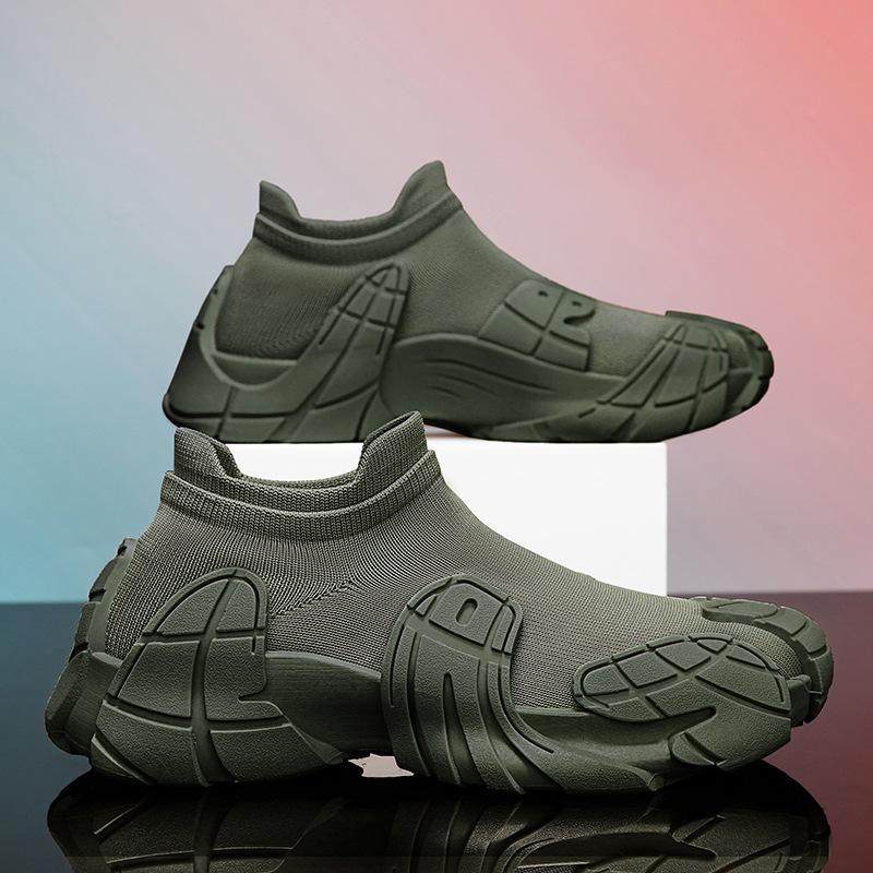 Summer breathable thin mesh fly-woven socks shoes new platform shoes dad shoes