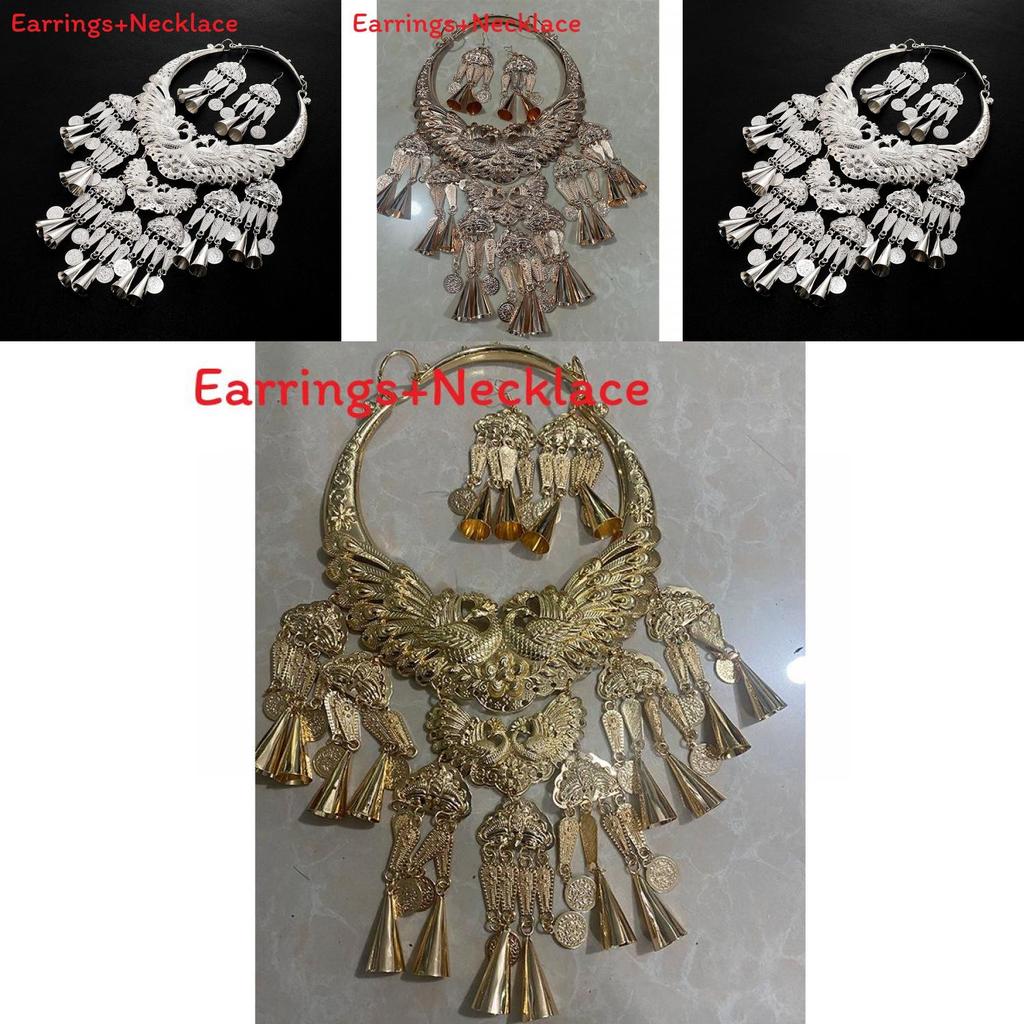 Trendy Ethnic Style Zinc Alloy Necklace With Bell Charm For Festival Jewelry Enthusiasts