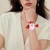 Animal Patterned Christmas Slap Bracelets Festival Slap Wristband for Christmas Celebration Durable Fabric Home Ornament