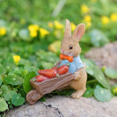 Statuetă de Grădină Animal din Rășină Figurină Iepure Caricatură Broască Țestoasă Arici pentru Grădină de Zâne Curte Gazon Decor Interior Exterior