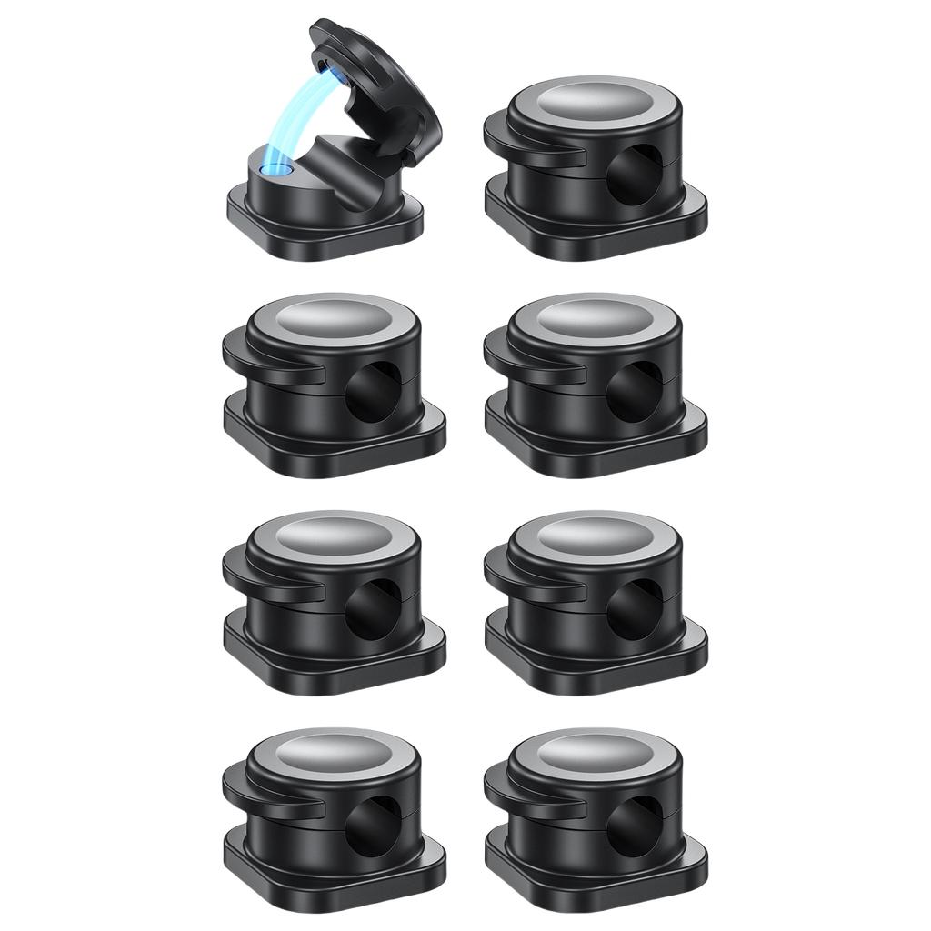 Magnetic Cord Holder Clip Desk Cable Organizers with No Traces Adhesive for Tidy Wire Management