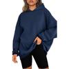 Pullover con cappuccio da donna europeo e americano, oversize, largo, casual, maglione con velluto