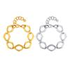Stainless Steel Geometric Rhombus Handmade Chain Gold Bracelet Fashion Accessories Ladies 2529