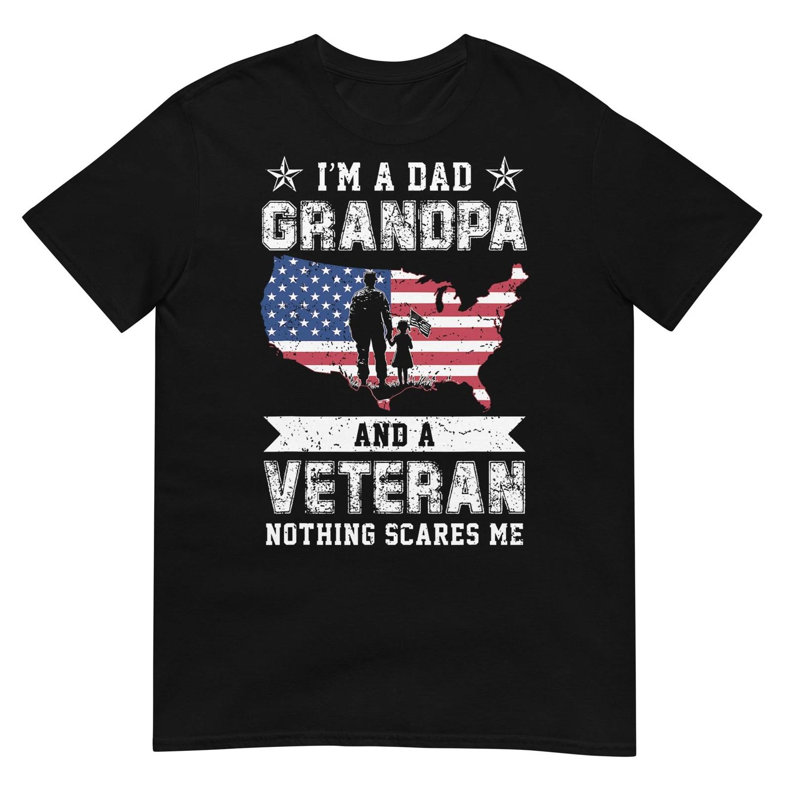 I m A Veteran for Men Dad Grandpa Veterans Day Birthday US T-Shirt L