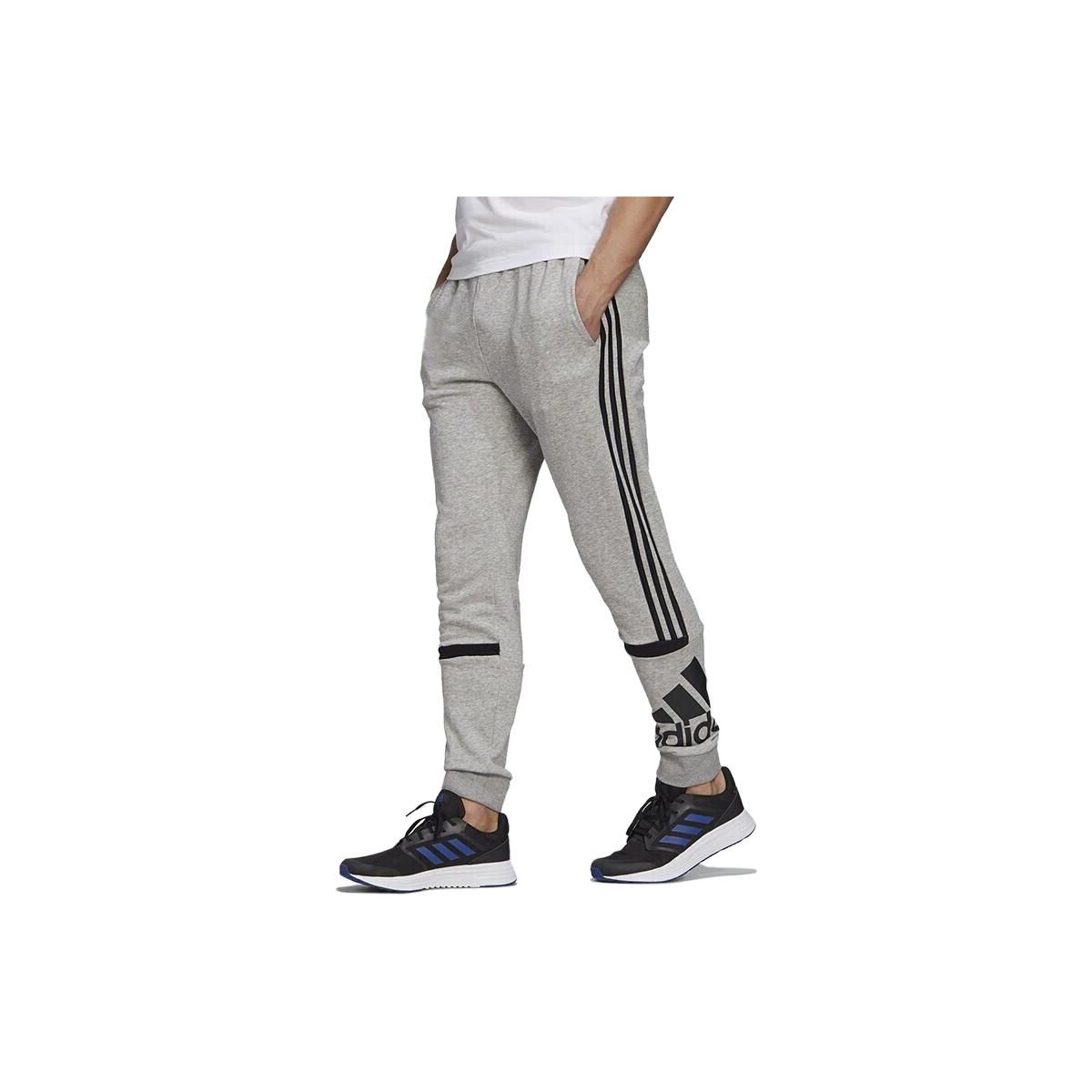 

Adidas Logo Print Контрастные манжеты Вязаные спортивные брюки Мужские брюки Серые GK8964