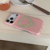 Glitter Diamond Bling Cute Pink Phone Case for IPhone 16 15 14 13 17 Pro Max Shockproof Protective Lovely Soft Back Cover