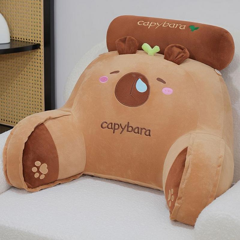 Cartoon Bedside Soft Animal Capybara Pillow Backrest Sofa Cushion Triangle Pillow On The Bed Gifts for Couch Living Room Kids