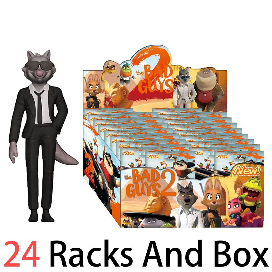 24Pcs Bag The Bad Guys Alliance Handmade Big Bad Wolf Greedy Snake Cartoon Anime Peripheral Doll Gift