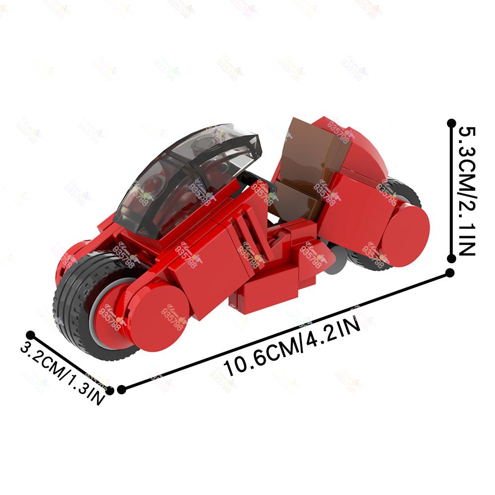 

76PCS Anime Motorcycle MOC Building Blocks Creative AKIRA Kaneda s Cyberpunk Motorbike Models DIY Assembly Toys For Kids MOC1256