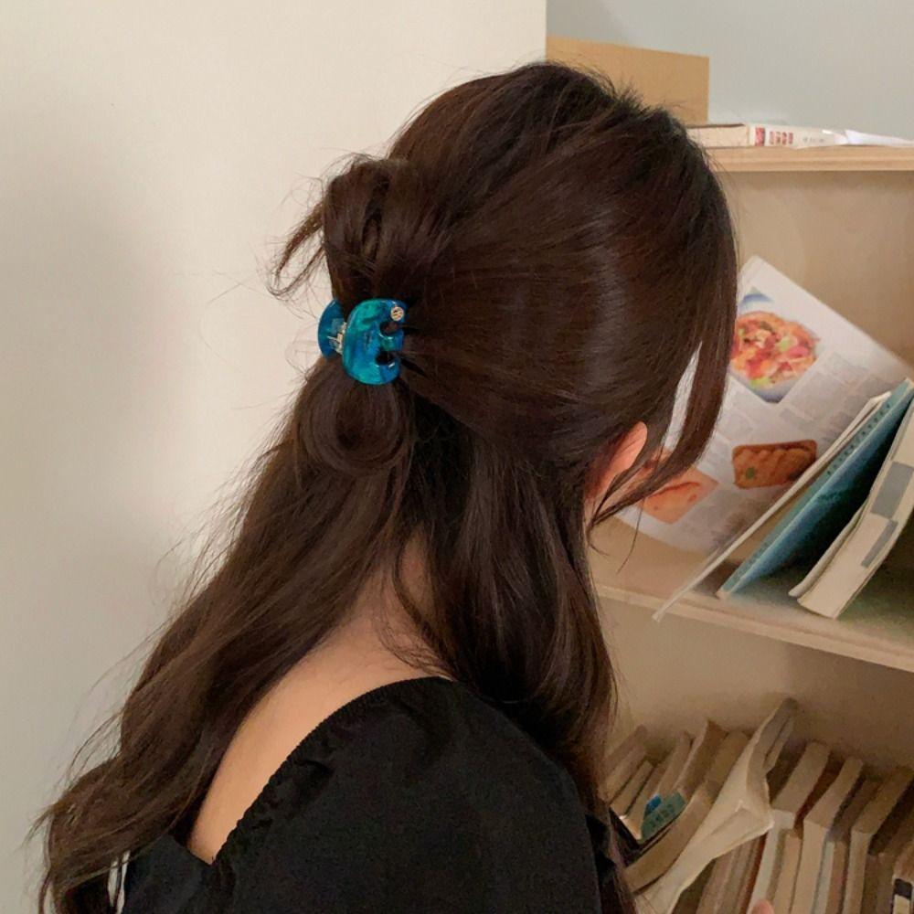 

Candy Color Letter Hair Clip Grab Clip Cute Hairpin Fashion Acetate Hair Claw Female Style 1