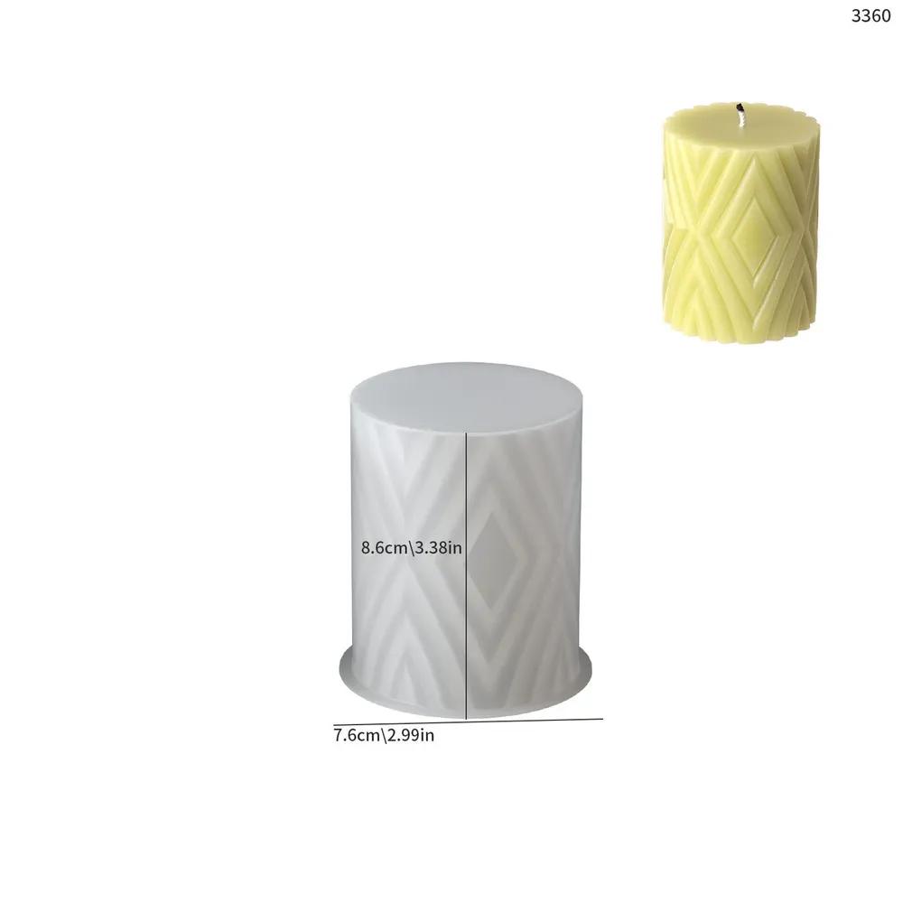 Silicone mold for making long corrugated candle with vertical relief