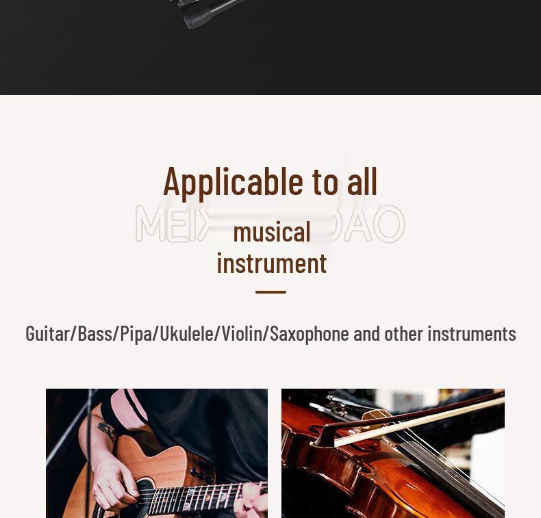 Bärbart hopfällbart höjdjusterbart notställ för gitarr, fiol, guzheng, erhu och mer